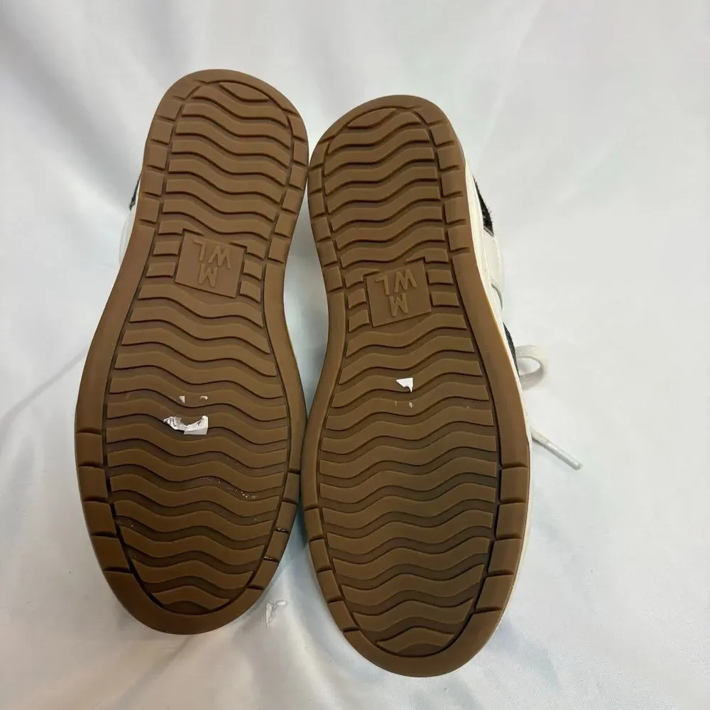 Madewell Court Sneakers White Leather & Spotted Calf Hair Women’s Size 7 - Picture 5 of 9